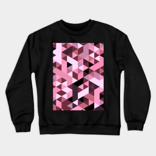 Deconstructed Geometric in Pinks and Browns Crewneck Sweatshirt